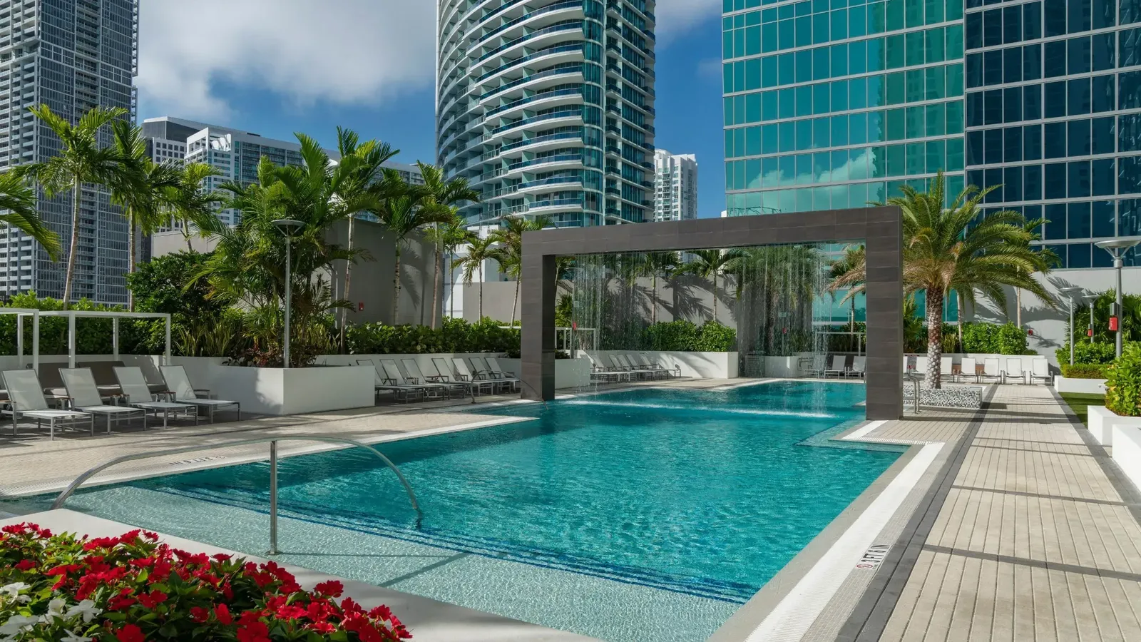 Pool deck at Muze at Met, Downtown Miami